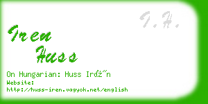 iren huss business card